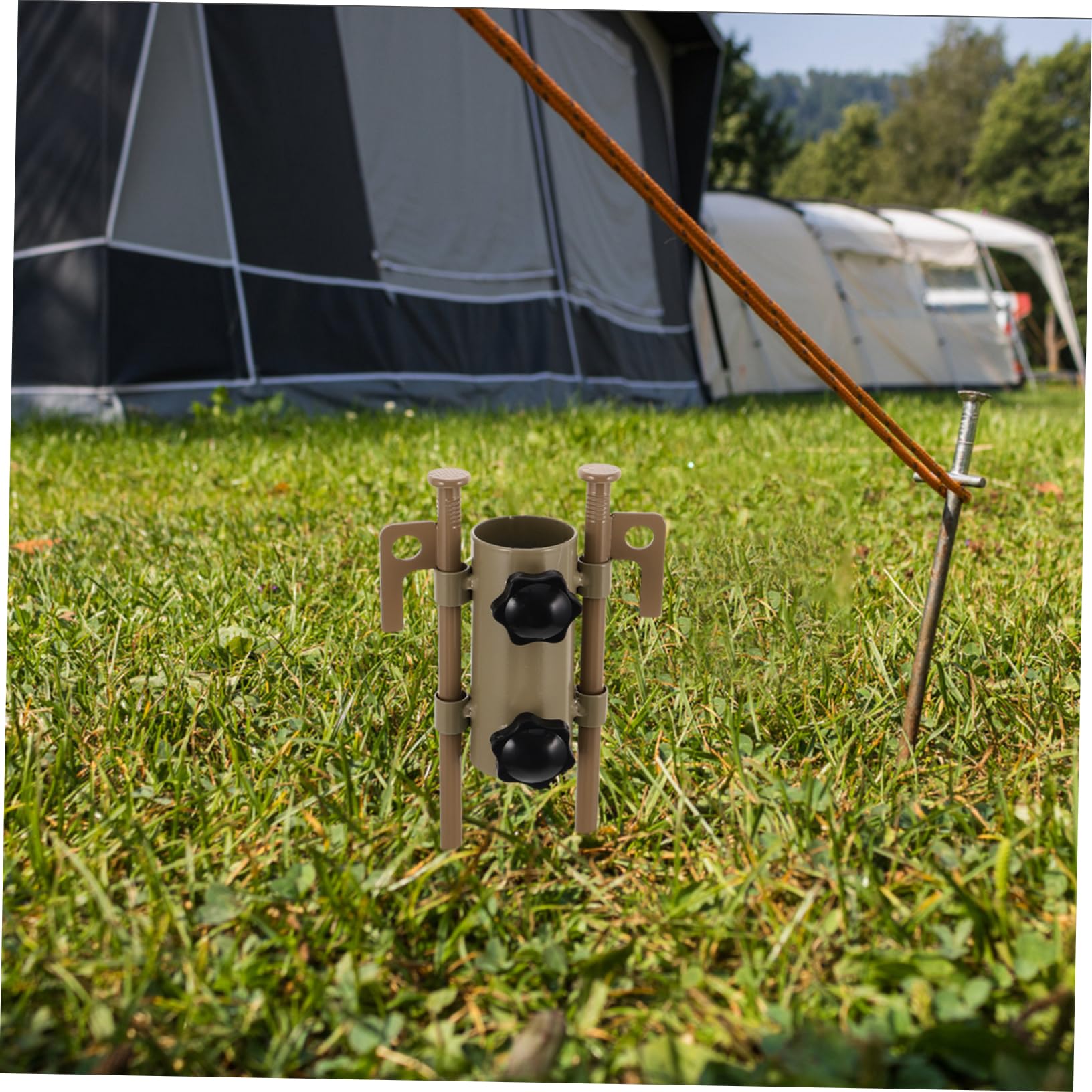 6 Stück Verstellbares Stahl Tarpstangen mit Robusten Zeltheringen für Outdoor Abenteuer Zuverlässiger Halt und Einfache Handhabung Beim Camping