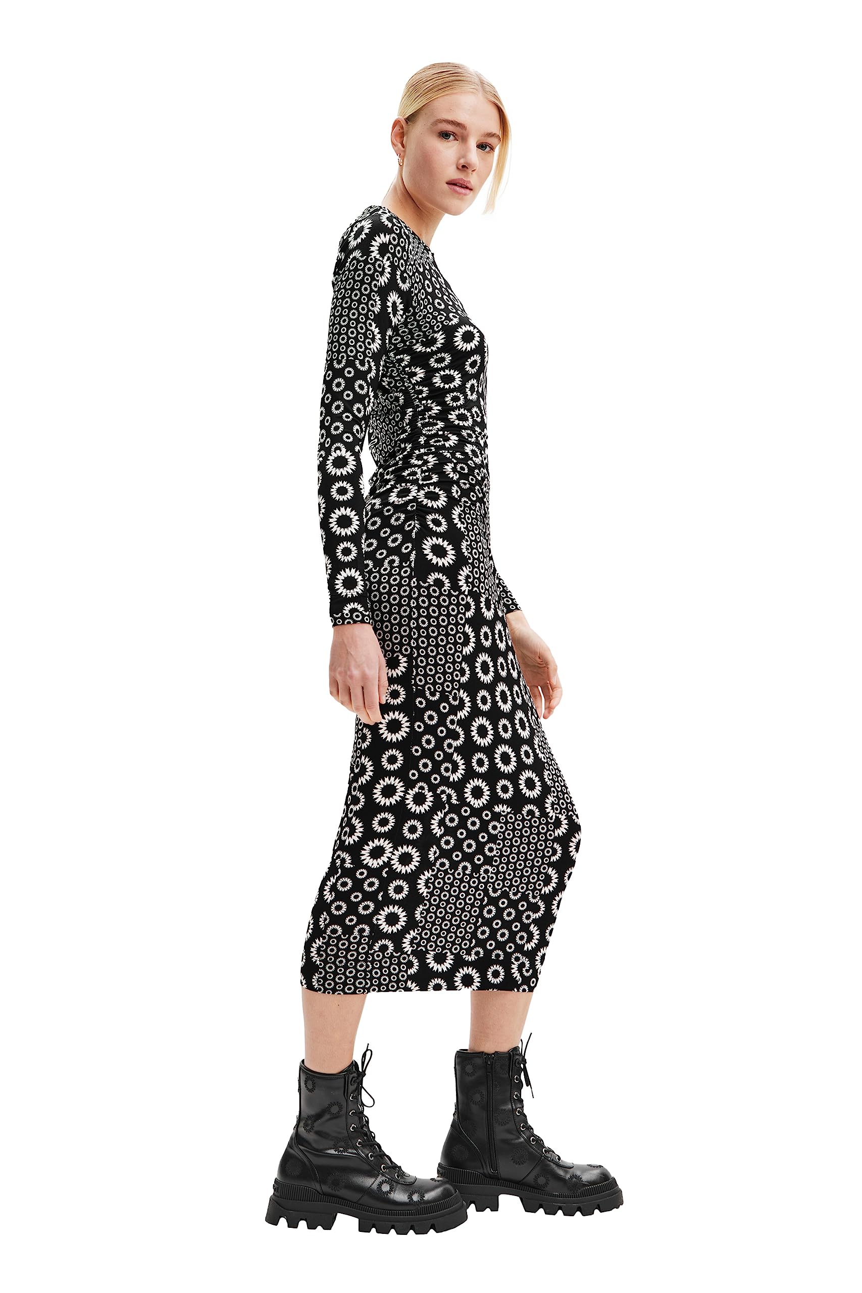 Desigual Vestido para Mujer, Negro, L