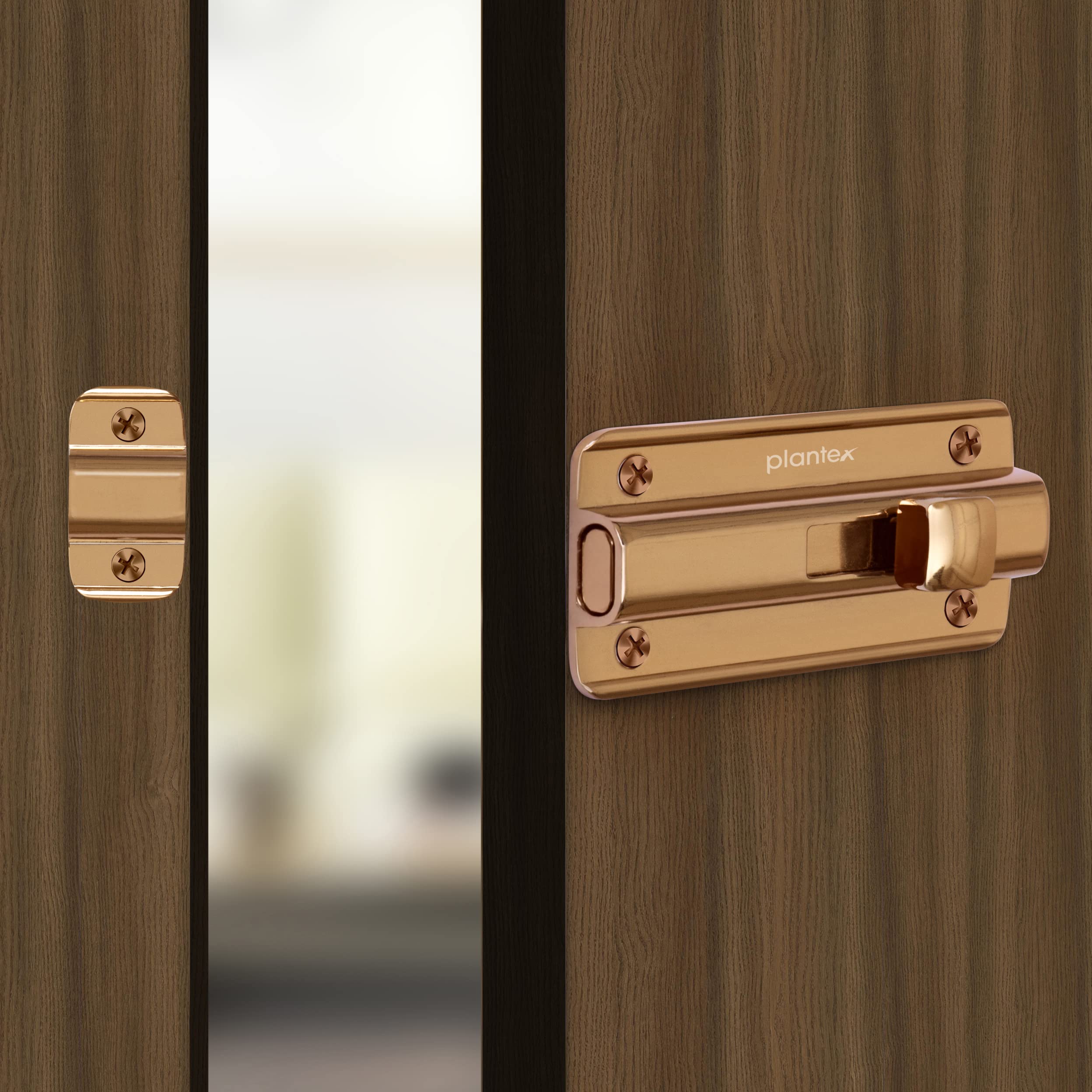 Plantex Premium Heavy Duty Door Stopper/Door Lock Latch for Home and Office Doors/Baby Latch - Pack of 1 (Rose Gold) 3