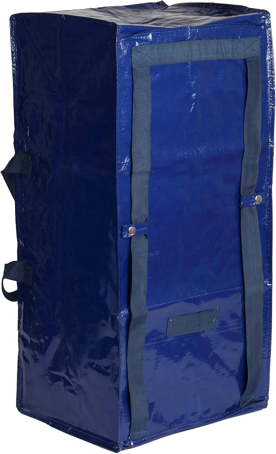 Earthwise Heavy Duty Extra Large Storage Bag Moving Tote Backpack Carrying Handles & Zipper Compatible with IKEA Frakta Hand Carts Wardrobe Boxes Packing Supplies Alternative to Moving Boxes (8 Pack)