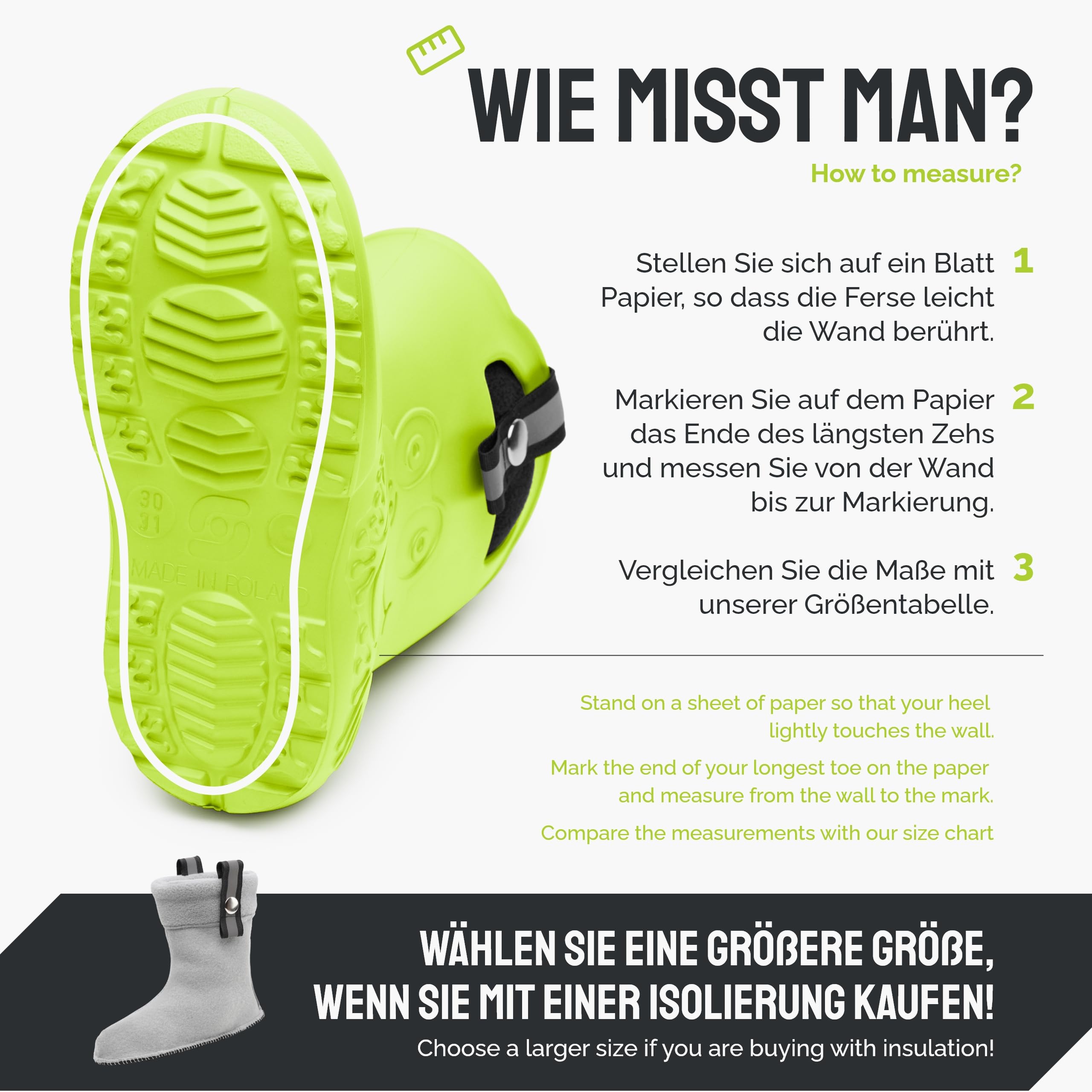 Ladeheid Kinder Federleichte Gummistiefel Thermo Fütterung Mädchen Jungen rutschfest Regenstiefel Kinder Regenschuhe LA-CA-Frog245