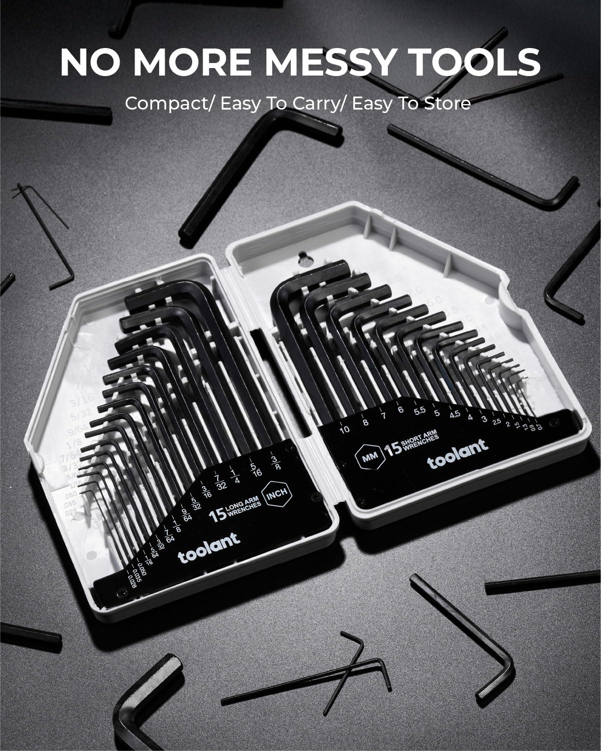 30-Piece Hex Key Set - Allen Wrenches, Metric & SAE -6 30-Piece Hex Key Set - Allen Wrenches, Metric & SAE -6