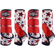 Harrison Howard Splint Boots for Horses 4 Pack, Front & Hind Horse Sport Boots with Neoprene Leg Protection