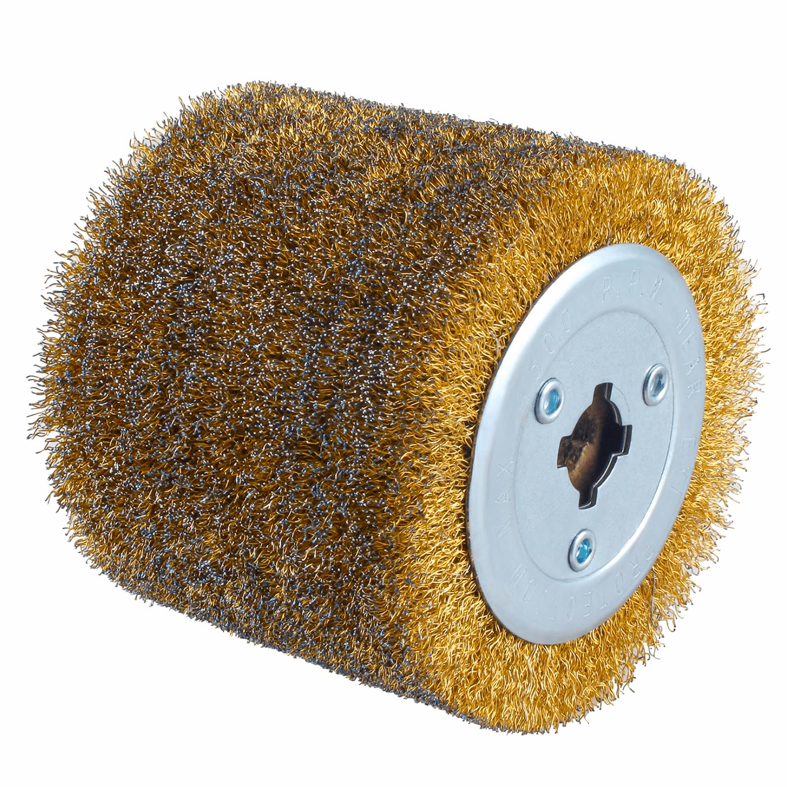 Satinierwalze Schleifbürste für Satiniermaschine | Schleifbreite 100 mm - Ø 120 mm | Walze für Holz, Stein und Metall | geeignet zum Metallbearbeitung, Polieren & Entrosten | M19