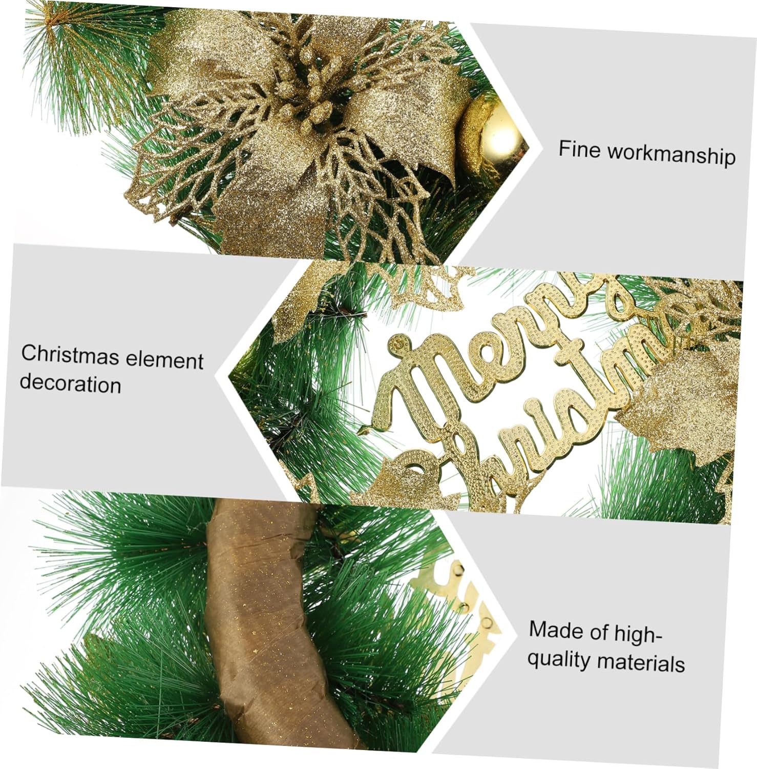 Christmas Pine Needle Garland Wreath Ornament Style for Home Decor Front Door and Party Decoration for Festive Atmosphere and Memorable Moments