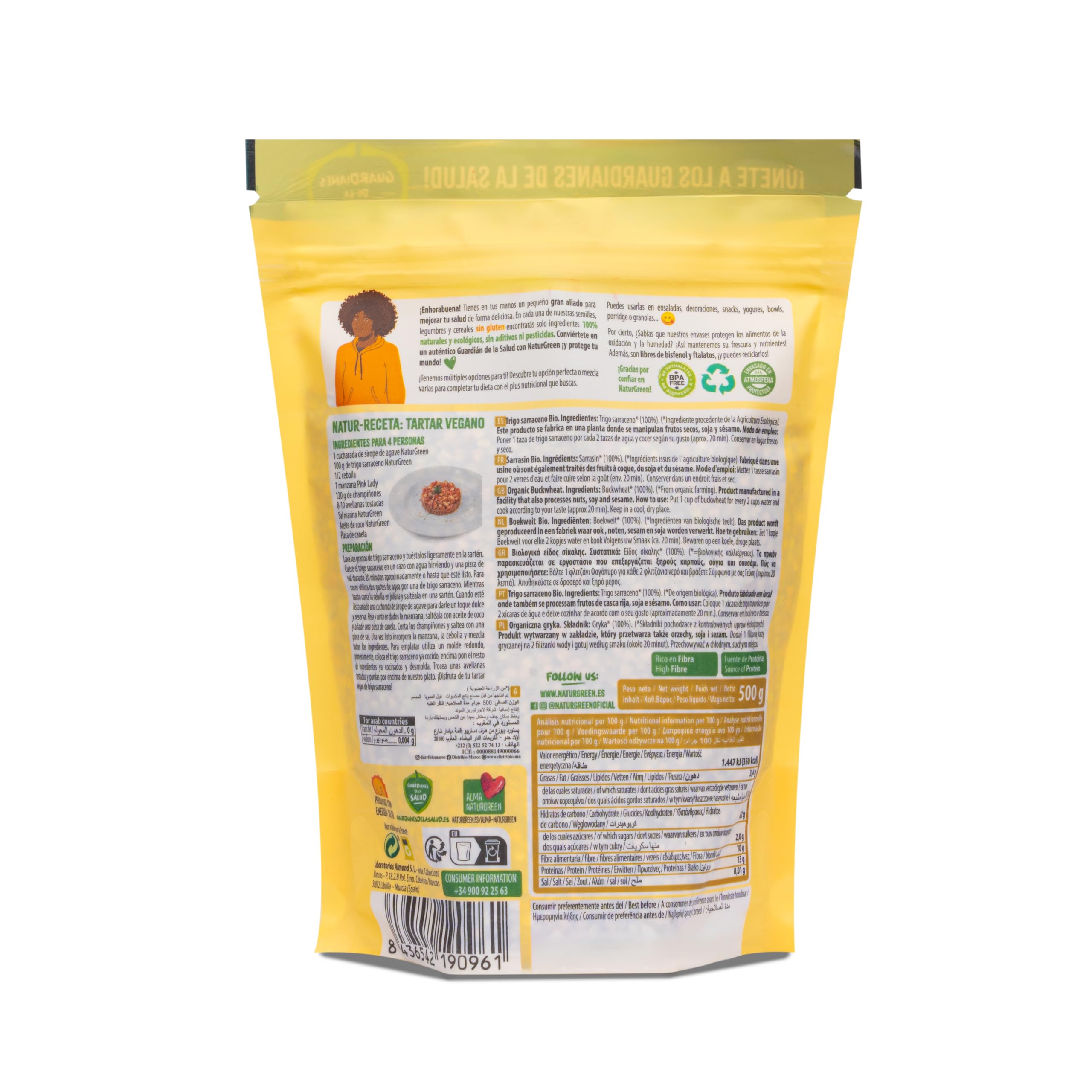NaturGreen Trigo Sarraceno Ecológico Bio Sin Gluten 500 g