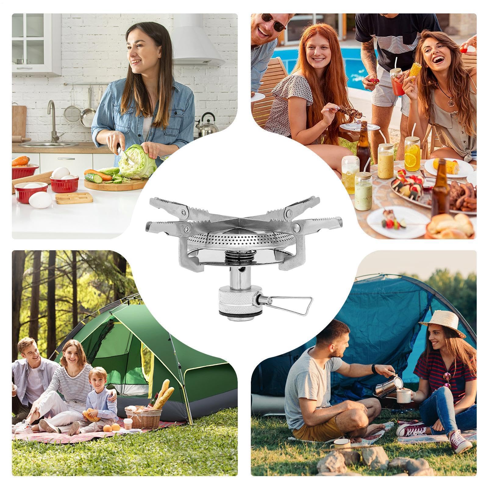 Hornillo Portátil Camping Resistente Al , De Peso , Compacto Y Plegable