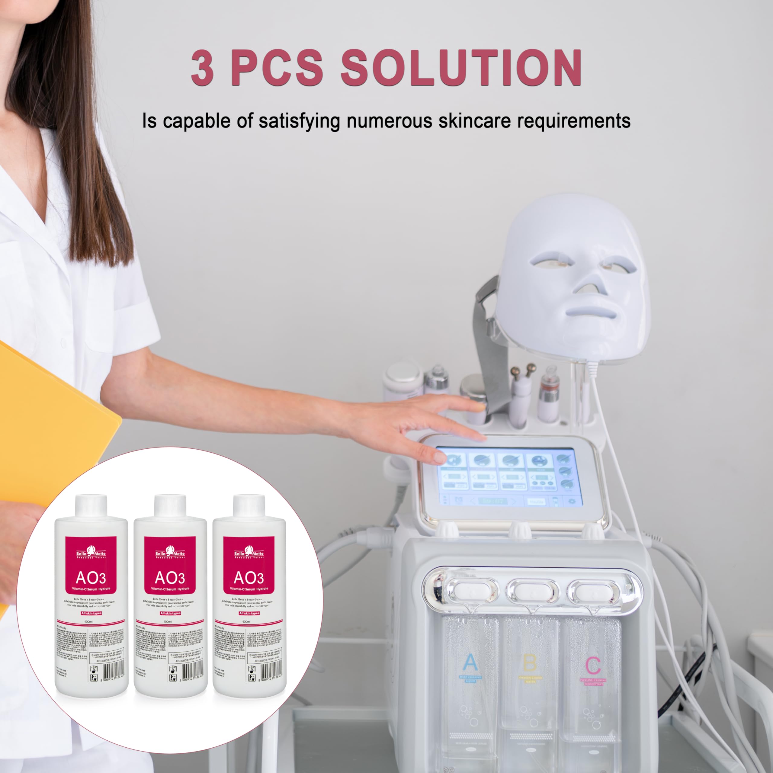 Skin Care Facial Beauty Aqua Peel Solution 400 ml pro Flasche, Gesichtsreinigung und feuchtigkeitsspendende Elitzia ETYYS1