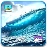 重度の不眠症の援助＆耳鳴りマスキング、海の波の穏やかなスクリーンセーバー-穏やかな海のビジュアル+ホワイトノイズスリープオーディオとスリープタイマー