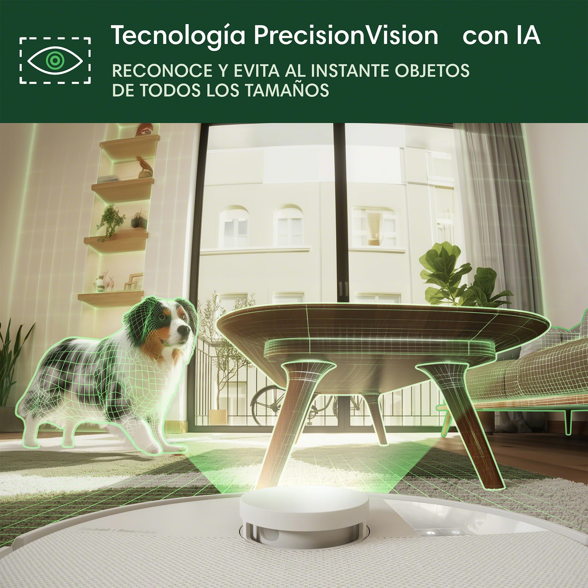 iRobot Roomba Plus 505 Combo con Base AutoWash multifunción y autolimpiable, mopas DualClean con PerfectEdge, PrecisionVision IA, Clearview Pro LiDAR, Secado Aire Caliente mopas, 75 días autovaciado_B