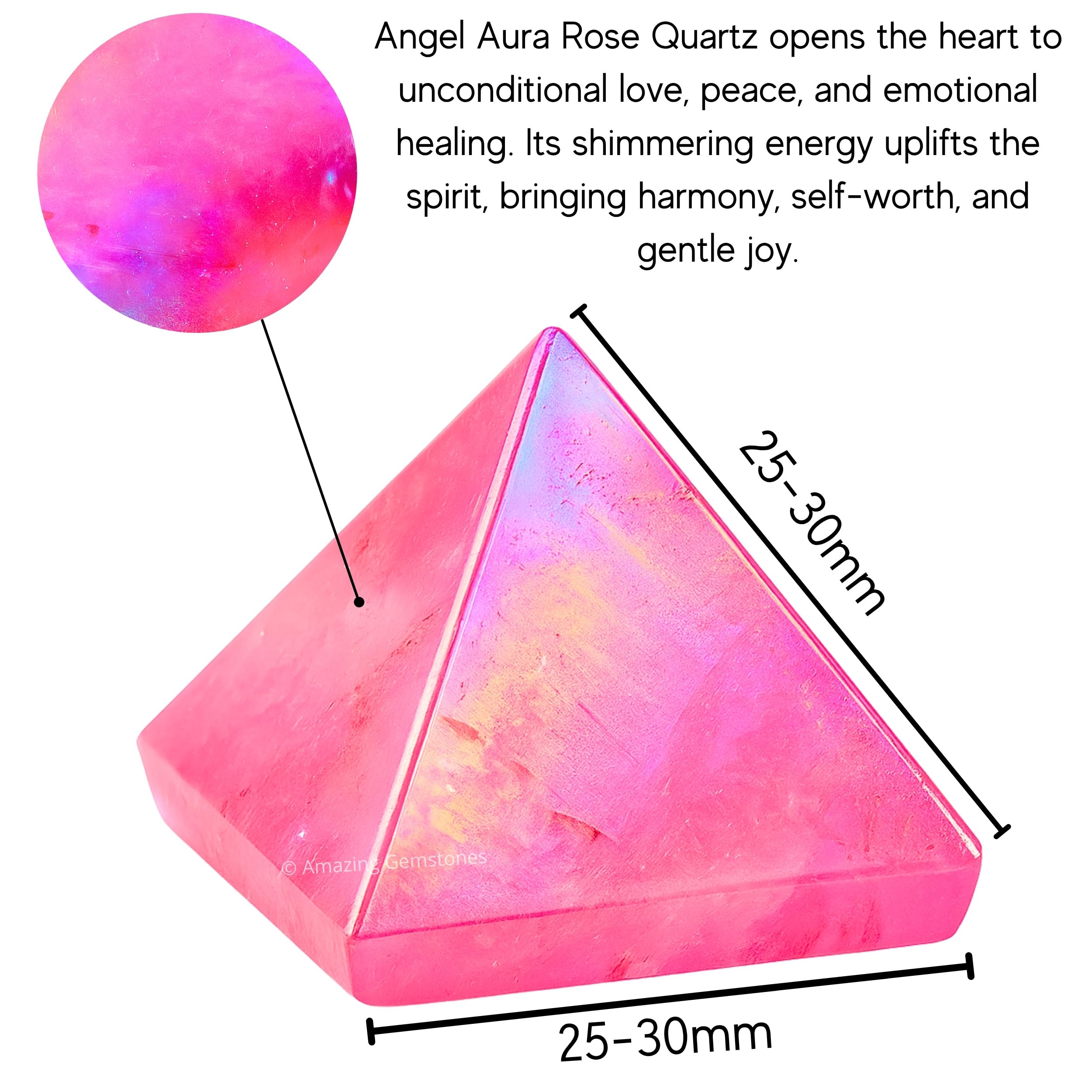Snapklik.com : Amazing Gemstone Angel Aura Rose Quartz Pyramid Crystal ...