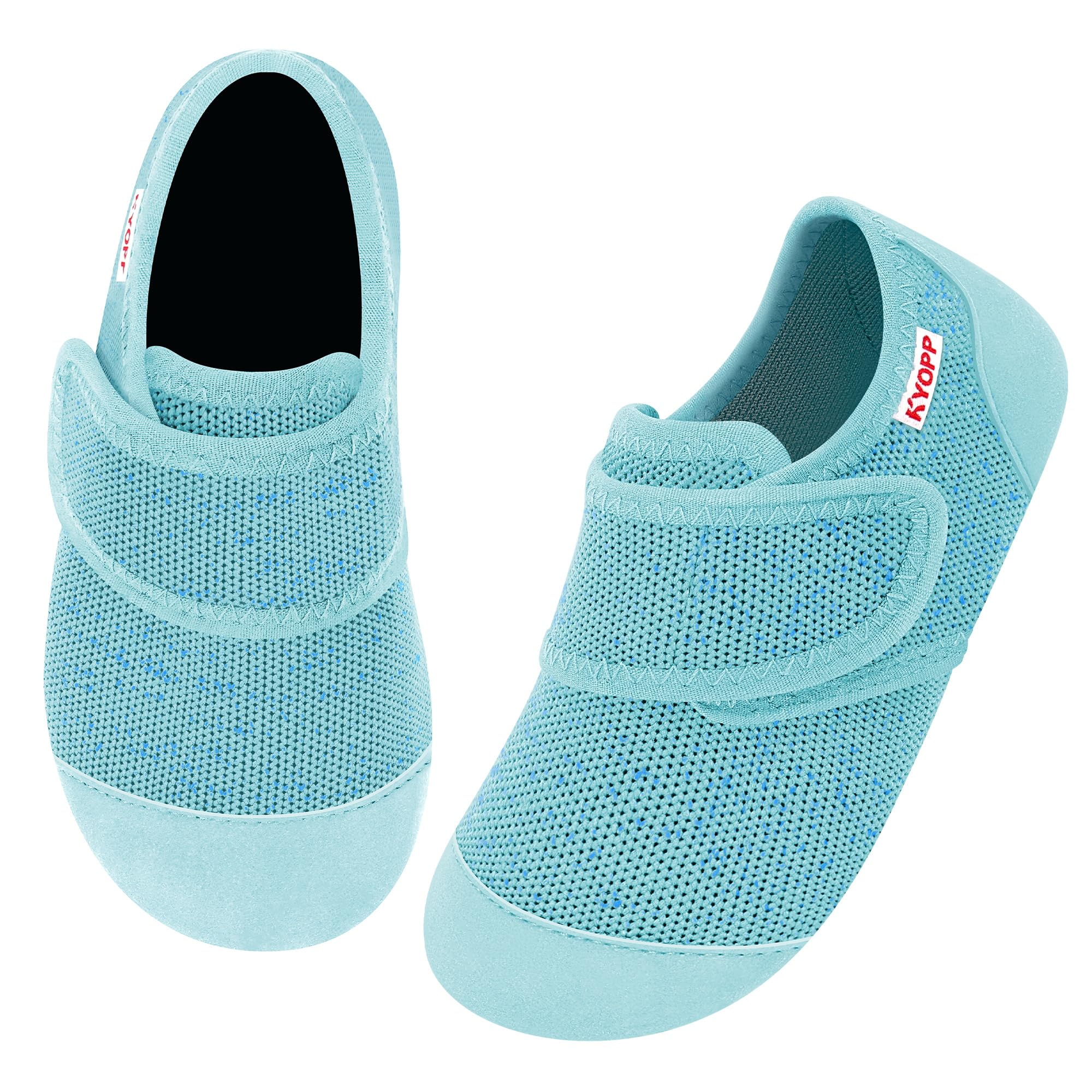 Kyopp Hausschuhe Kinder Barfussschuhe Atmungsaktive Pantoffeln für Jungen Mädchen Rutschfest Breite Turnschläppchen Kleinkinder Slippers