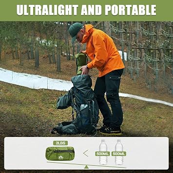 Night Cat Ultralight Tent 1 Person with Internal-Frame Hiking Backpack 100L for Professional Backpacker Hiker 2 LBS Only Lanshan Backpacking Tent Heavy Rain Waterproof Trekking Pole Not Included