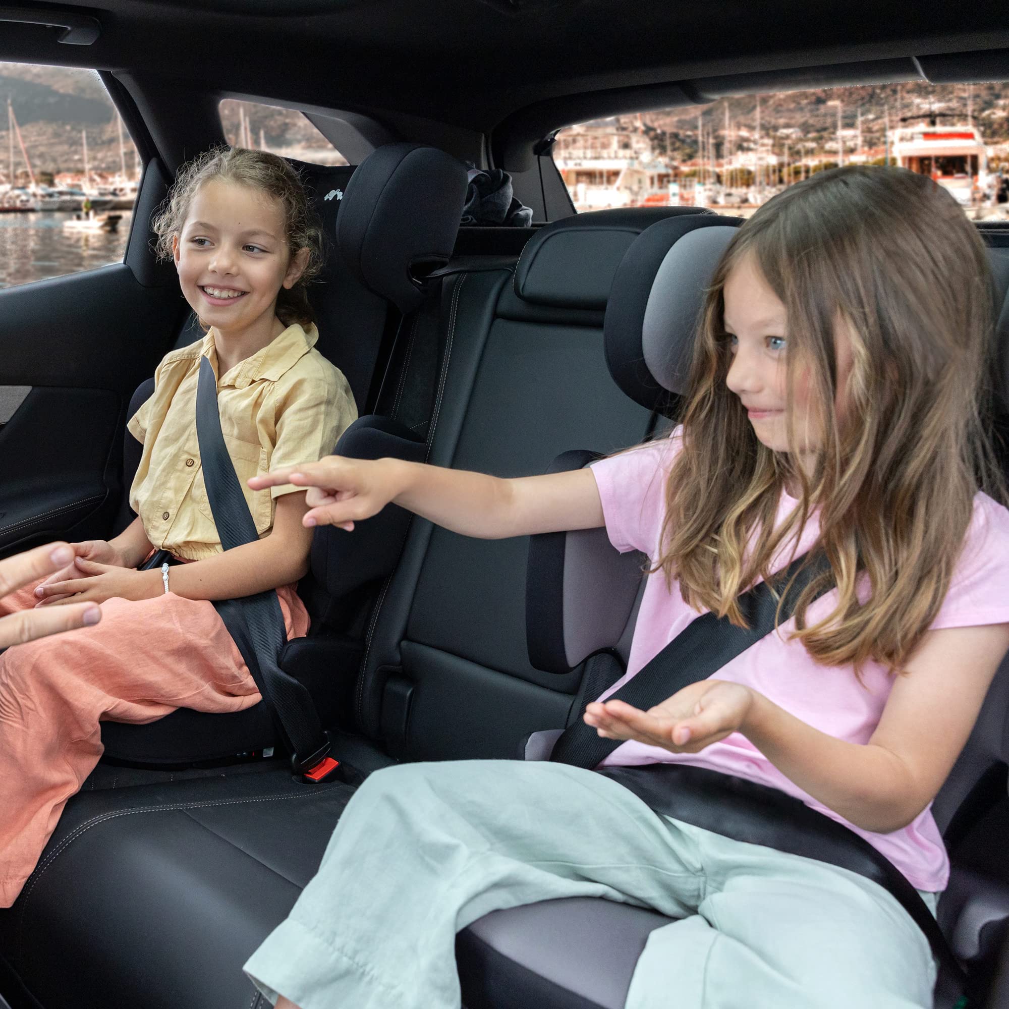 Bebeconfort RoadFix i-Size, Siège Auto Rehausseur à Dossier, 3,5-12 ans (100-150cm), Siège Auto ISOFIX, Pliable, Léger (4,4 kg), 14 Positions d'Appui-tête, Siège Rembourré, Grey Mist