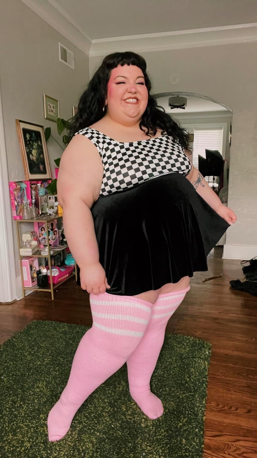 Thunda Thighs Plus Size Thigh High Socks, Over the Knee High Boot Stockings Leg Warmers - Image 4