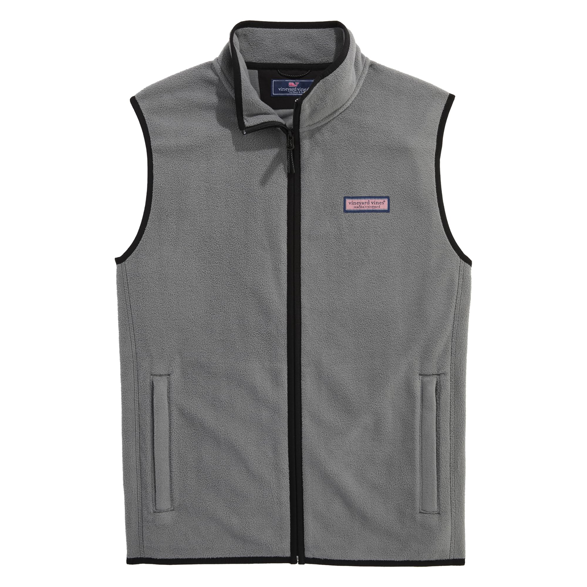 Vineyard Vines Men's Gray Harbor Harbor Fleece Vest, Xl