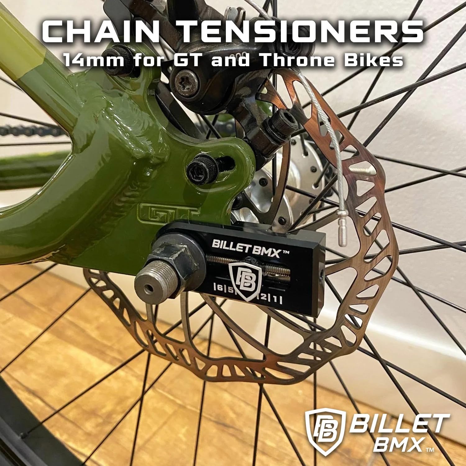 Chain Tensioners 14mm Axle Pair for GT, Throne and ZOOZ Bikes (2-Pack) Black