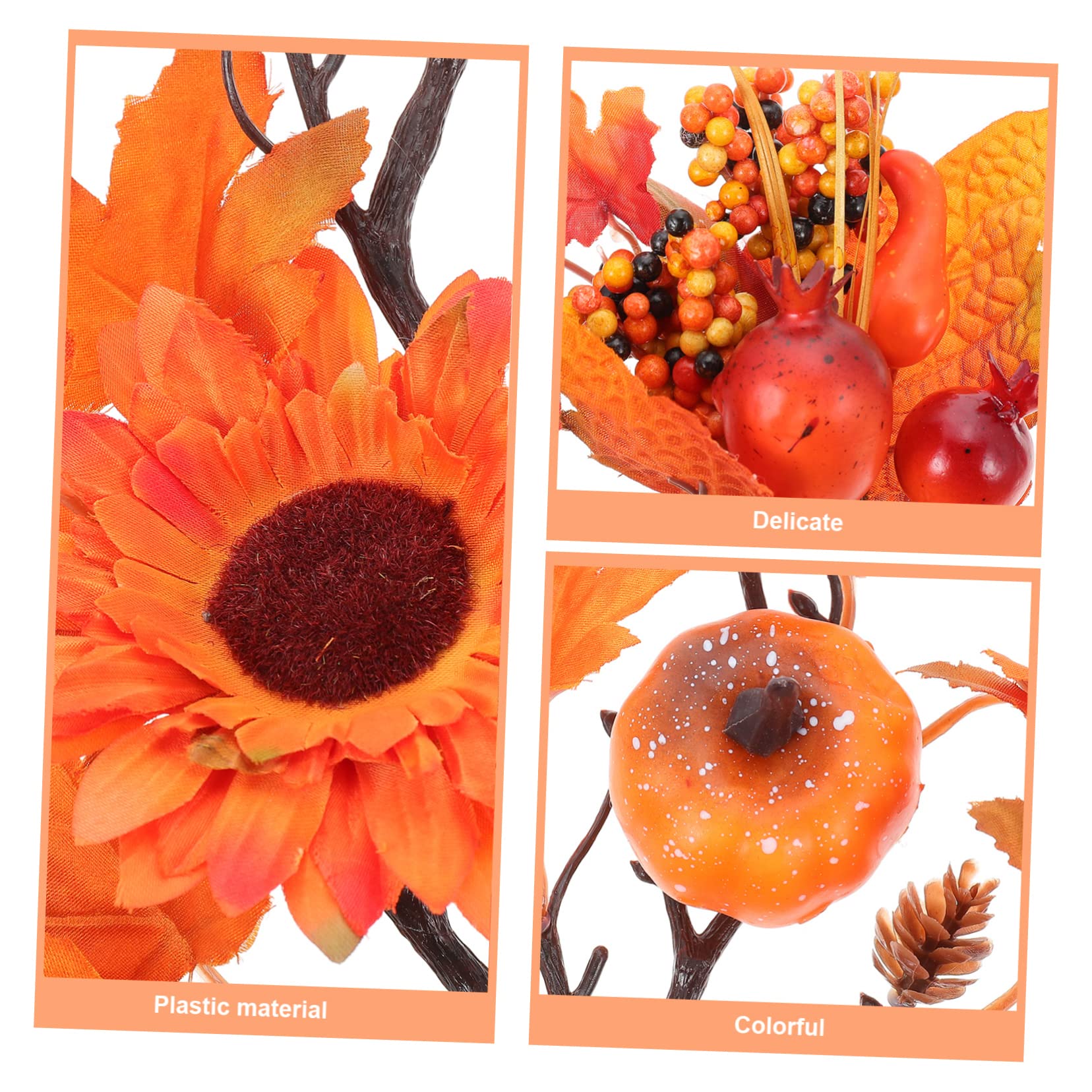 PRETYZOOM 8 STK Kürbis-Ahorn-Zweige herbstdeko Halloween Dekoration gefälschte Halloween-Pflanze künstliches Ahornblatt gefälschte Ahornblätter Kürbis -Kürbisblatt-Picks Plastik