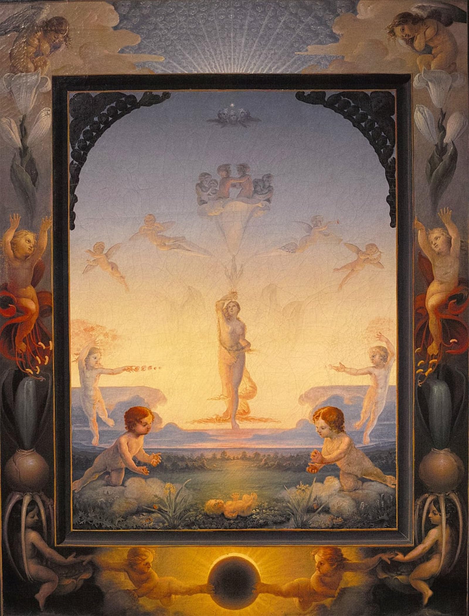 POSTERIIk Vintage Art Print Images Pictures Print the Morning by Philipp Otto Runge Modern Colour Posters for Office Home Decor 60x90cm
