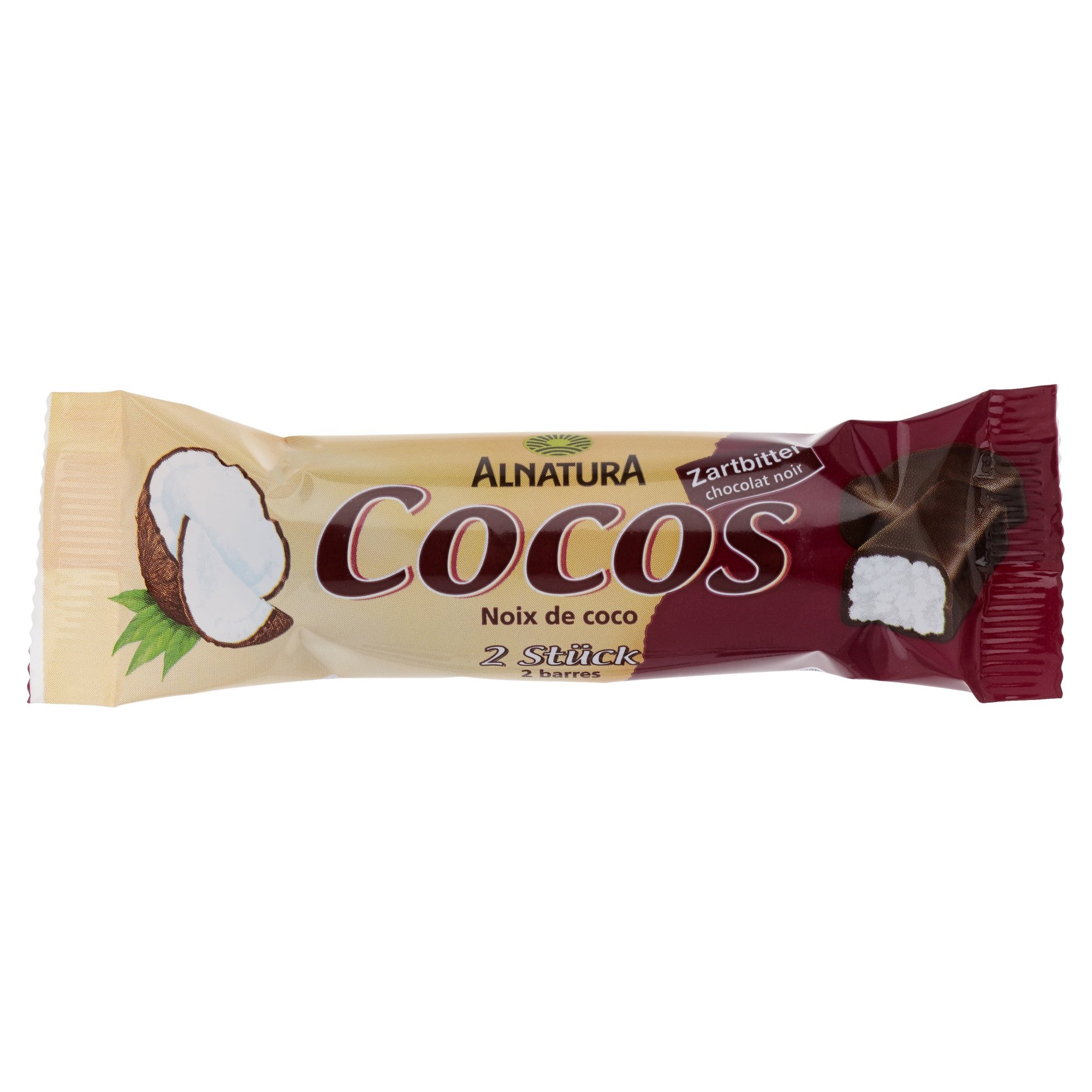 Alnatura Bio Schokoriegel Cocos Zartbitter, 40 g