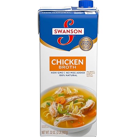 Amazon Com Swanson Chicken Broth 32 Oz Carton 12 Pack Packaged Chicken Bouillons Grocery Gourmet Food