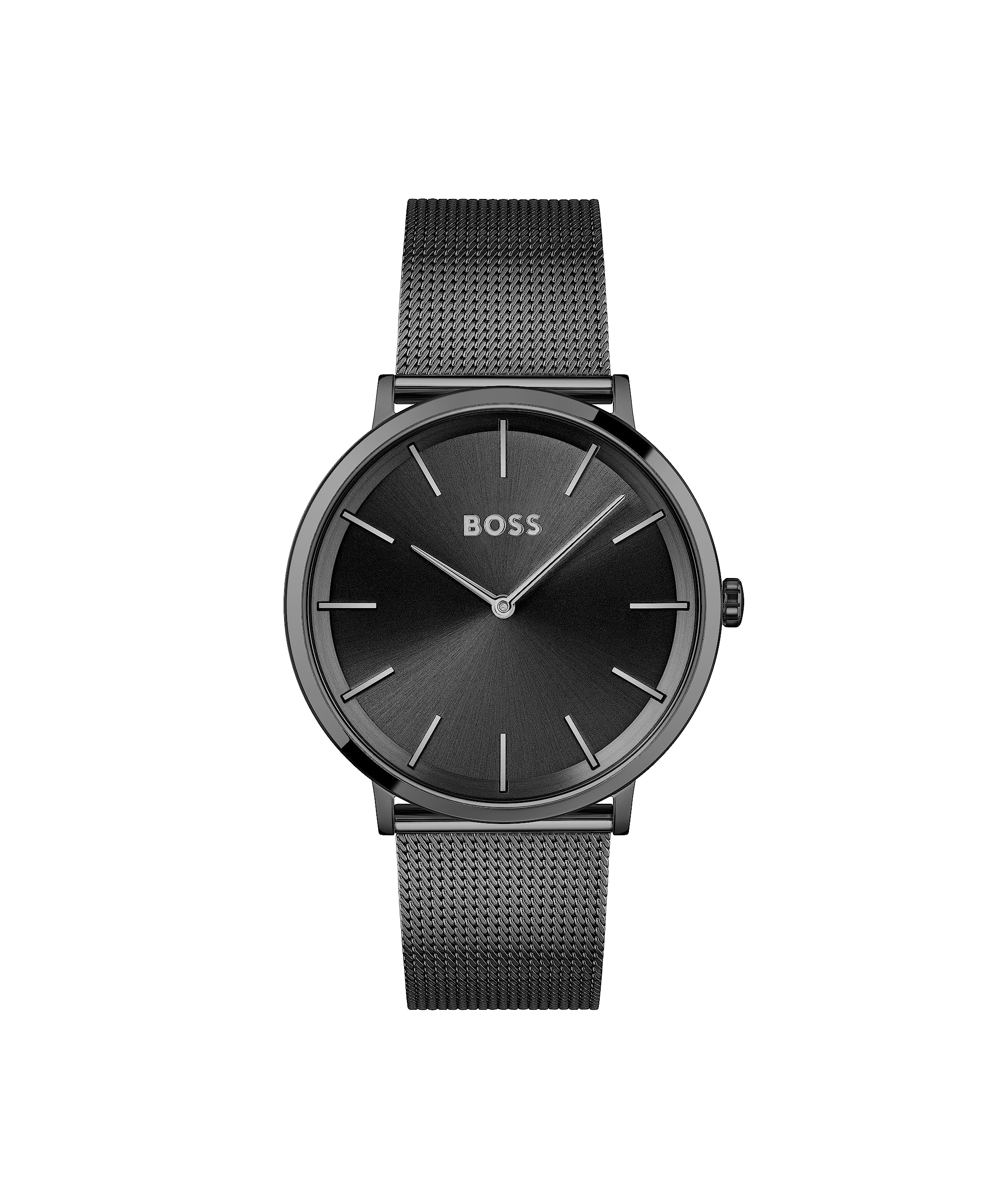 Hugo Stainless Steel Skyliner Analog Black Dial Men Watch-1513826, Black Band