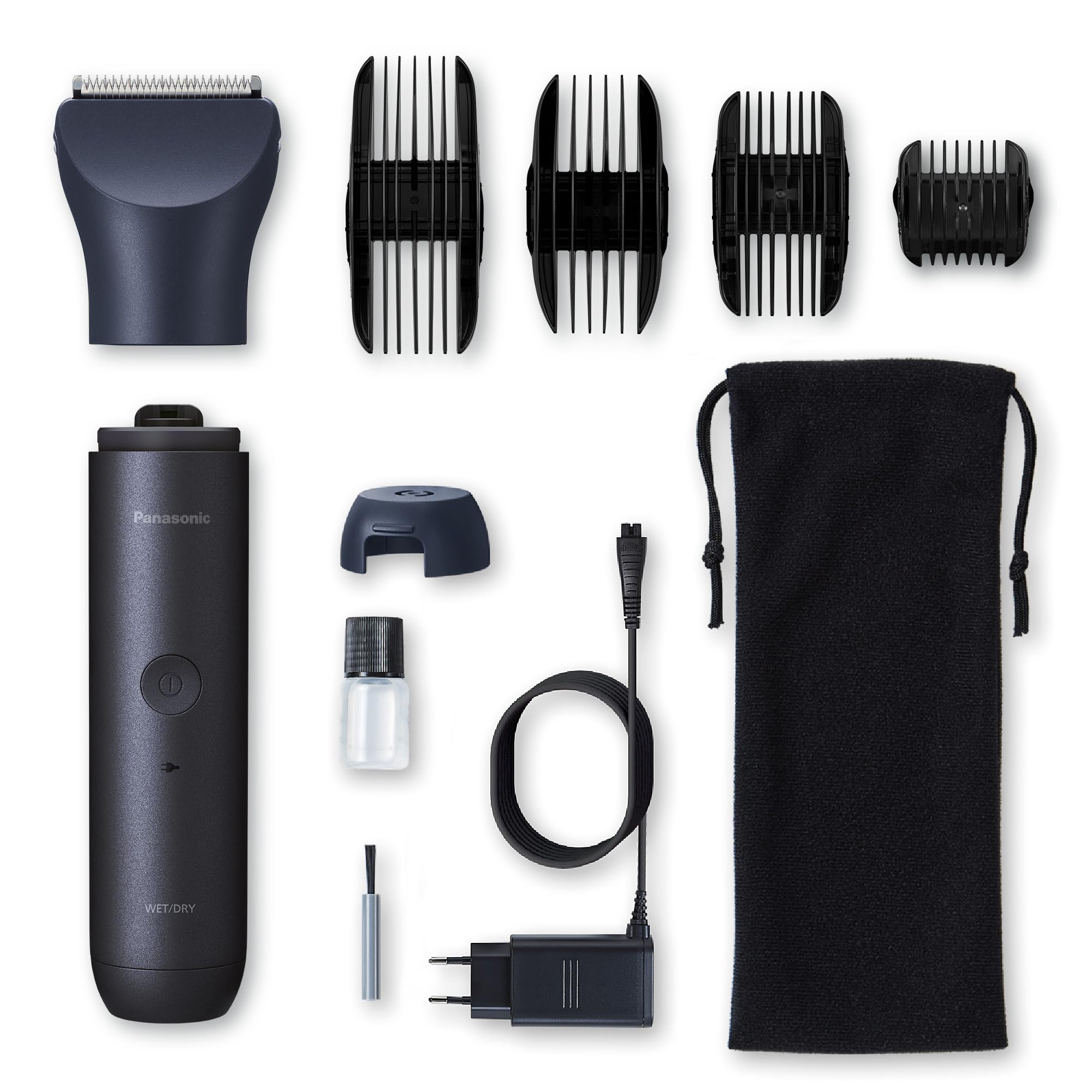 Panasonic ER-CKL3-A301 MULTISHAPE [Sistema de Cuidado Personal] Cortadora De Cabello, Unidad Principal y Cabezal De Cabello, 15 Configuraciones Longitud, 4 Accesorios, Batería Iones De Litio, Negro