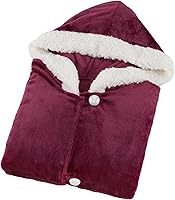 Vista 6 de Capa Comfort Spaces con capucha, de felpa, color blanco