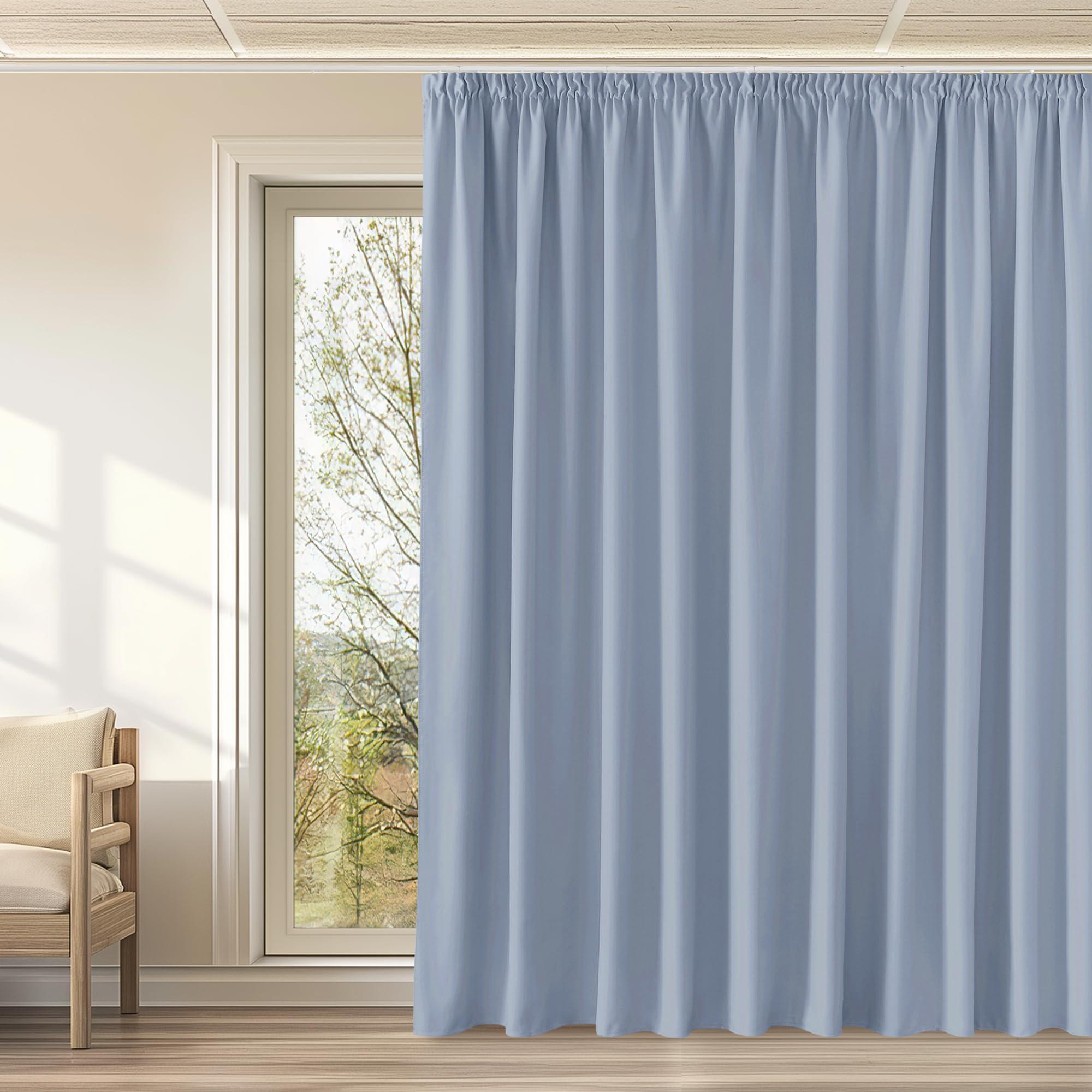 KGORGE Blickdichte Vorhänge mit Kräuselband 2er Set Gardinen für Wohnzimmer/Schlafzimmer Verdunklungsvorhänge Thermovorhang Kräuselband