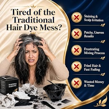 Dark Brown Hair Dye Shampoo for Gray Hair, Color Shampoo for Women & Men