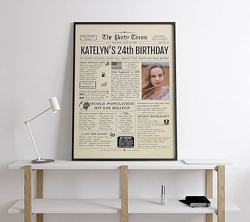 Miniatura 5 de TICKLIF Decoraciones de fiesta de cumpleaños personalizadas para ella, él, niña, niño, niño, niño, hijo, hija, póster personalizado con nombre,