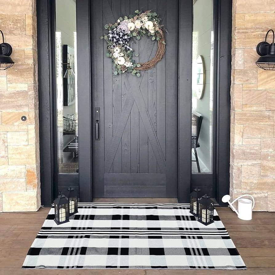 Amazon.com: Buffalo Plaid Outdoor Rug 27.5