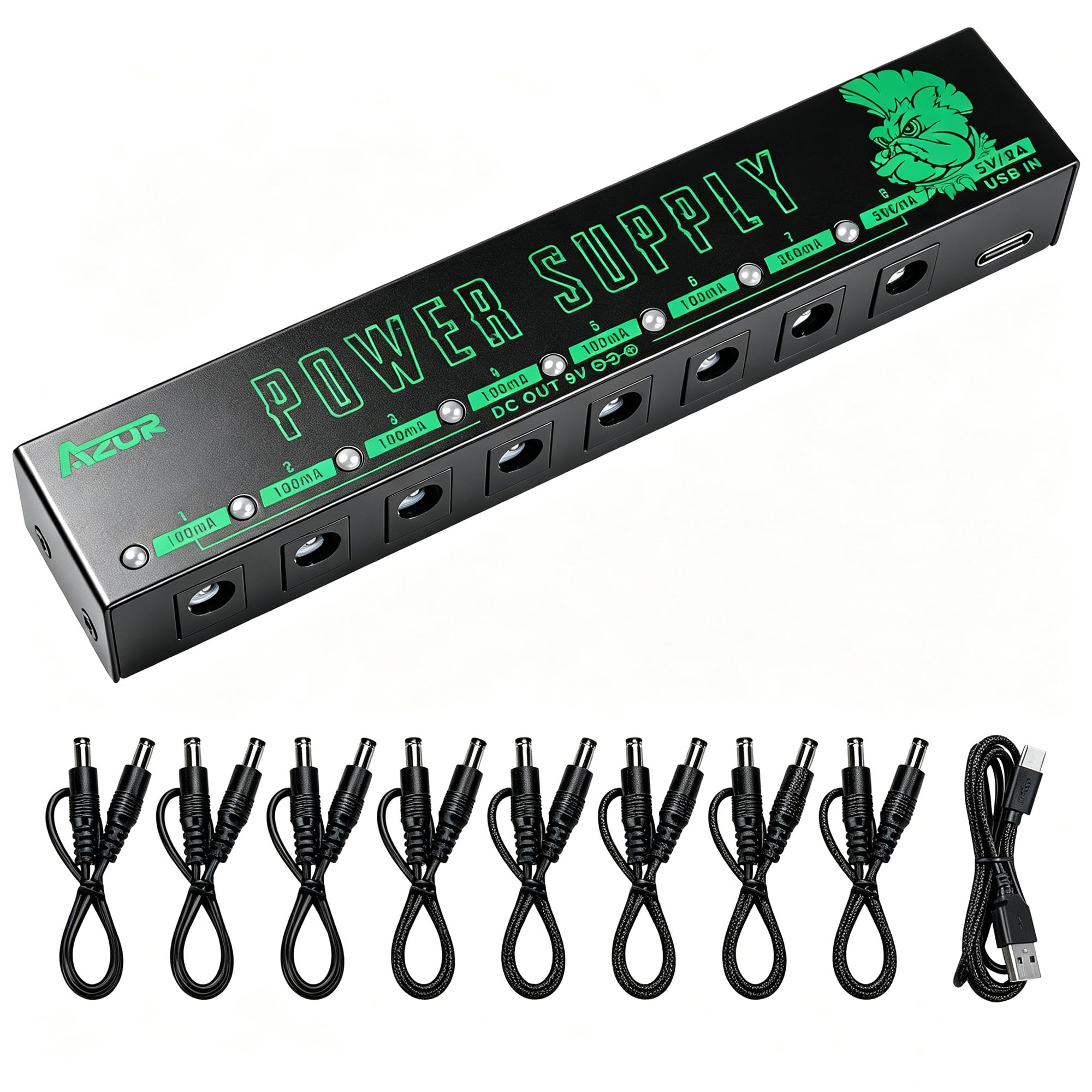 Amazon.com: AZOR Guitar Pedal Power Supply, 8 Isolated DC Output