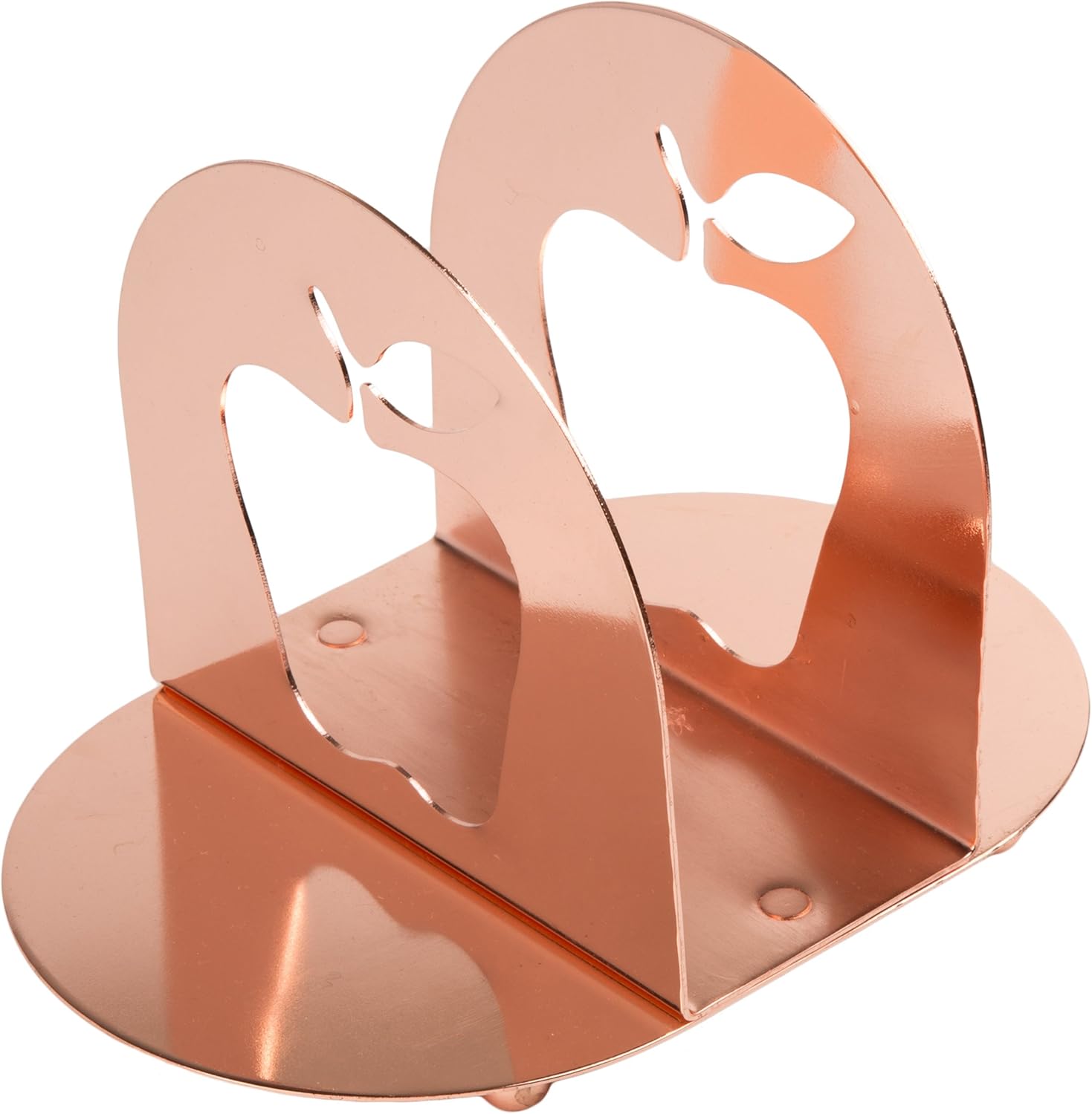 Creative Home Copper Fleur de Lis Metal Napkin Organizer – Elegant, Holder for Kitchen Counter, Dining Table, Buffet, or Café Use, French-Style Decorative Accent & Gift