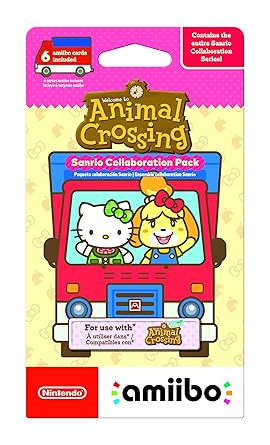 Amazon Com Nintendo Amiibo Animal Crossing New Horizon Sanrio Collaboration Exclusive Pack 6 Cards Video Games