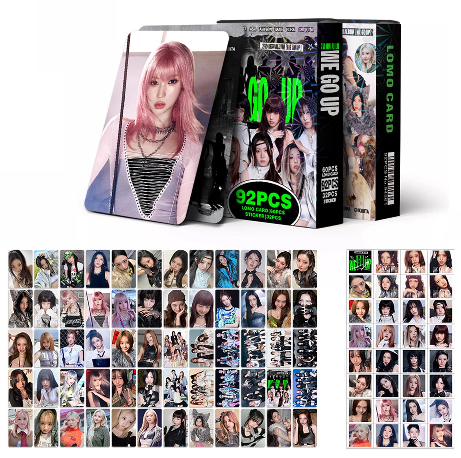 Cartes photo BABYMONSTER BM PSYCHO, 60 cartes et 32 autocollants, pour fans