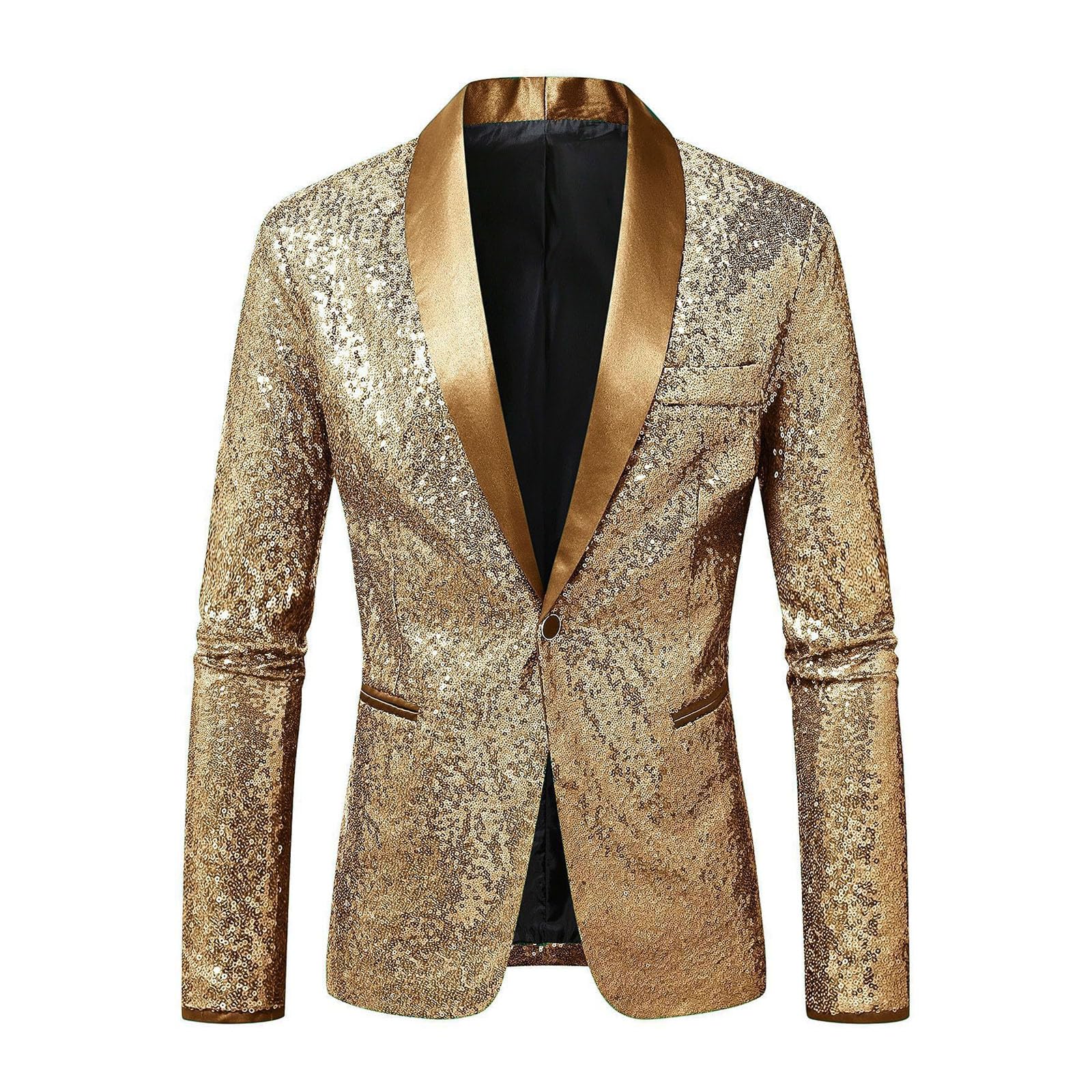 Giacca da uomo con paillette, stile stage, per feste in costume, da ballo, smoking blazer, da uomo, oversize, elegante, formale, adatta per matrimoni