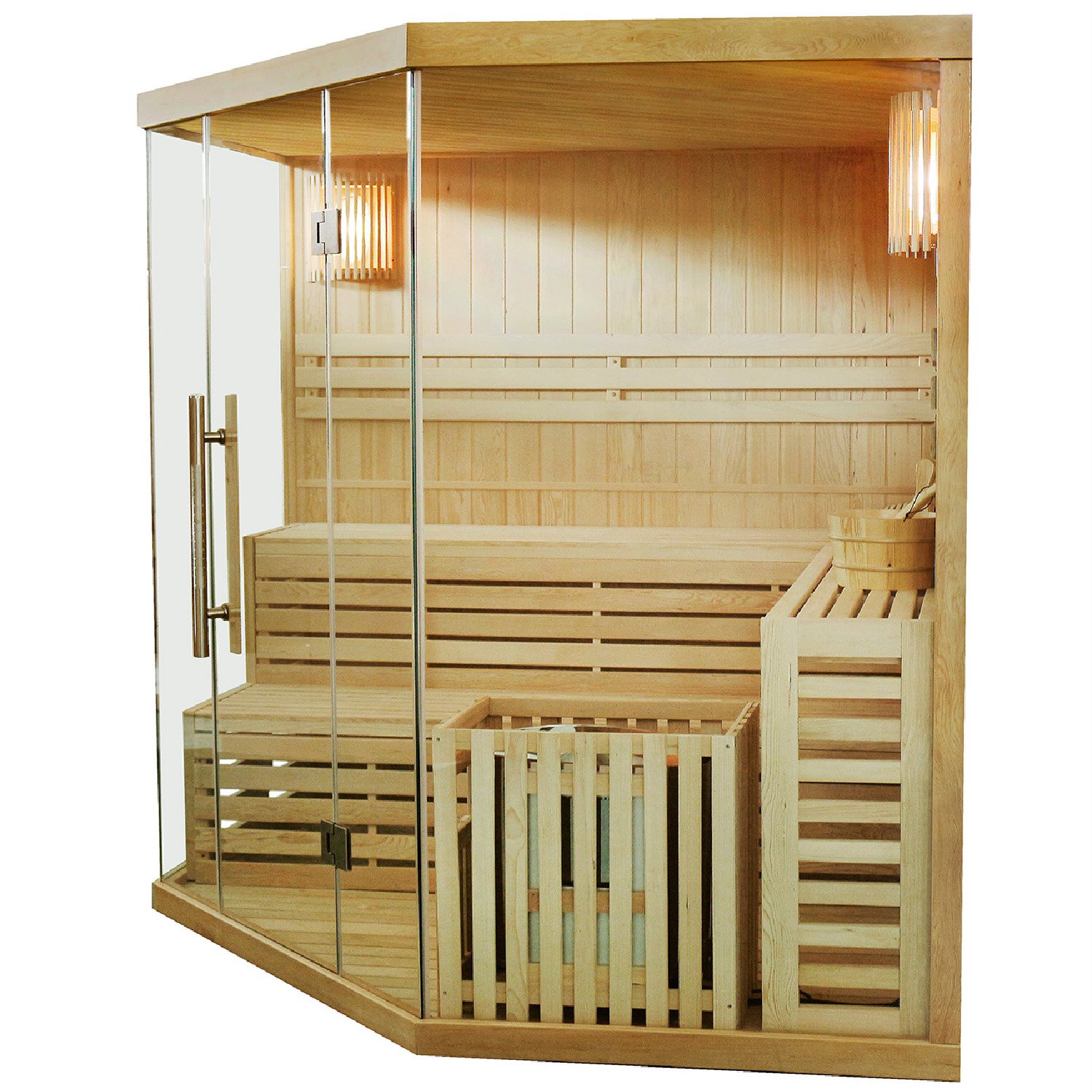 Traditionnel sauna finlandais espoo/200 x 200 cm - 8 kW