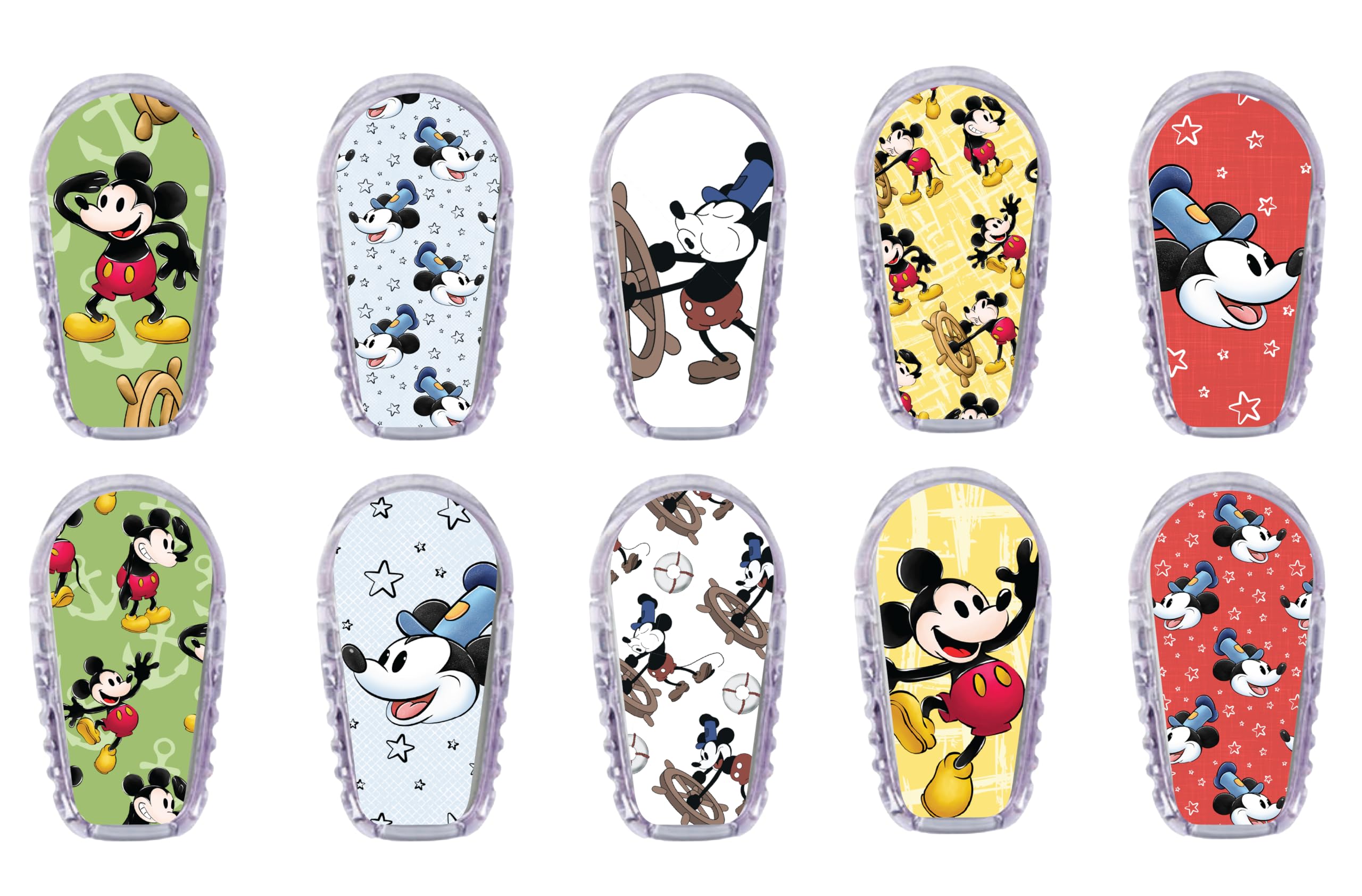 Glucomart Adhesive Transmitter Stickers for Dexcom G6 (10 Count) – Pair with Glucomart CGM Patches, Waterproof & Durable Magical Mouse Variety Pack (G6 Stickers)