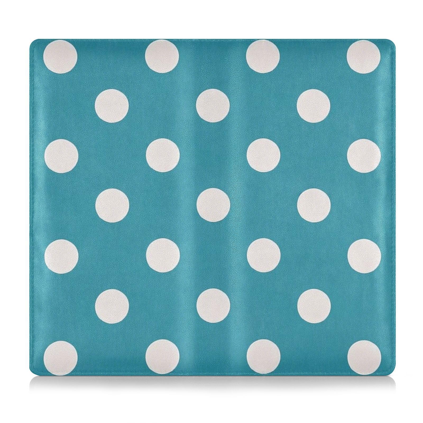 EtherSpher Cartoon Dot Green Leather Car Registration & Insurance Card Holder Essential Wallet Case for Cards, Essential Document Driver License