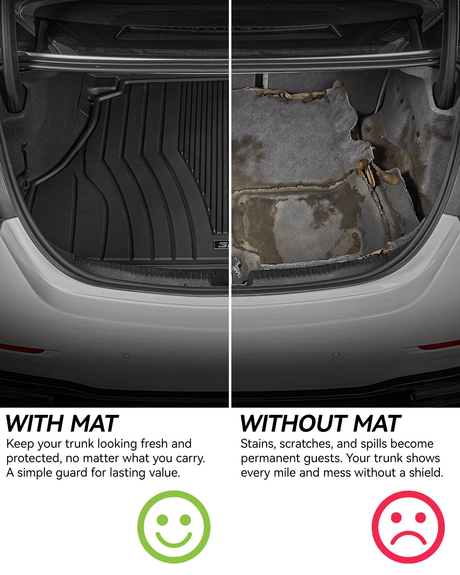 3W Mata do bagażnika Mercedes Benz GLE 2020-2023 Heavy Duty, niestandardowa, czarna
