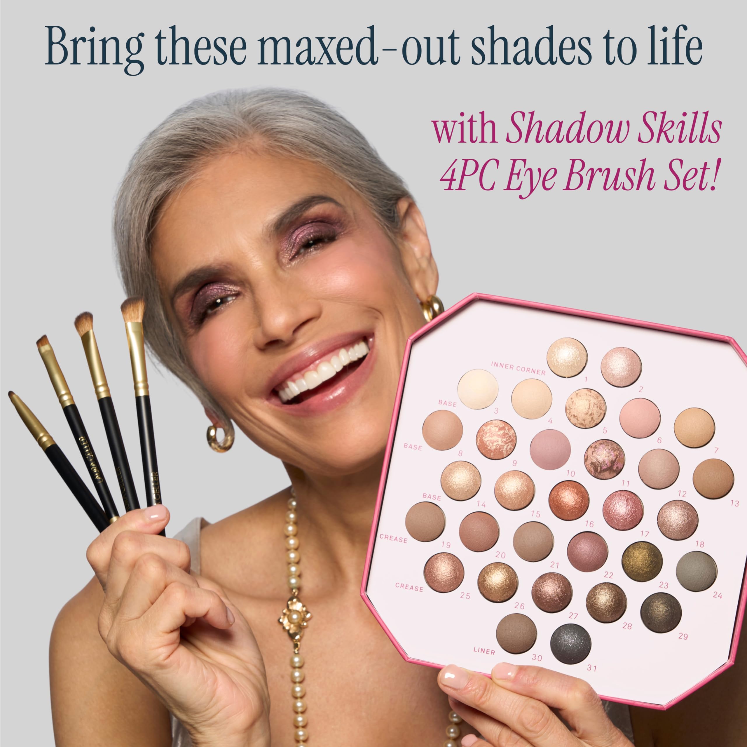 Laura Geller Beauty The Ultimate Palette Minimalism Maximized | Enthält 31 gebackene Lidschatten in klassisch und marmoriert mit matten und schimmernden Oberflächen