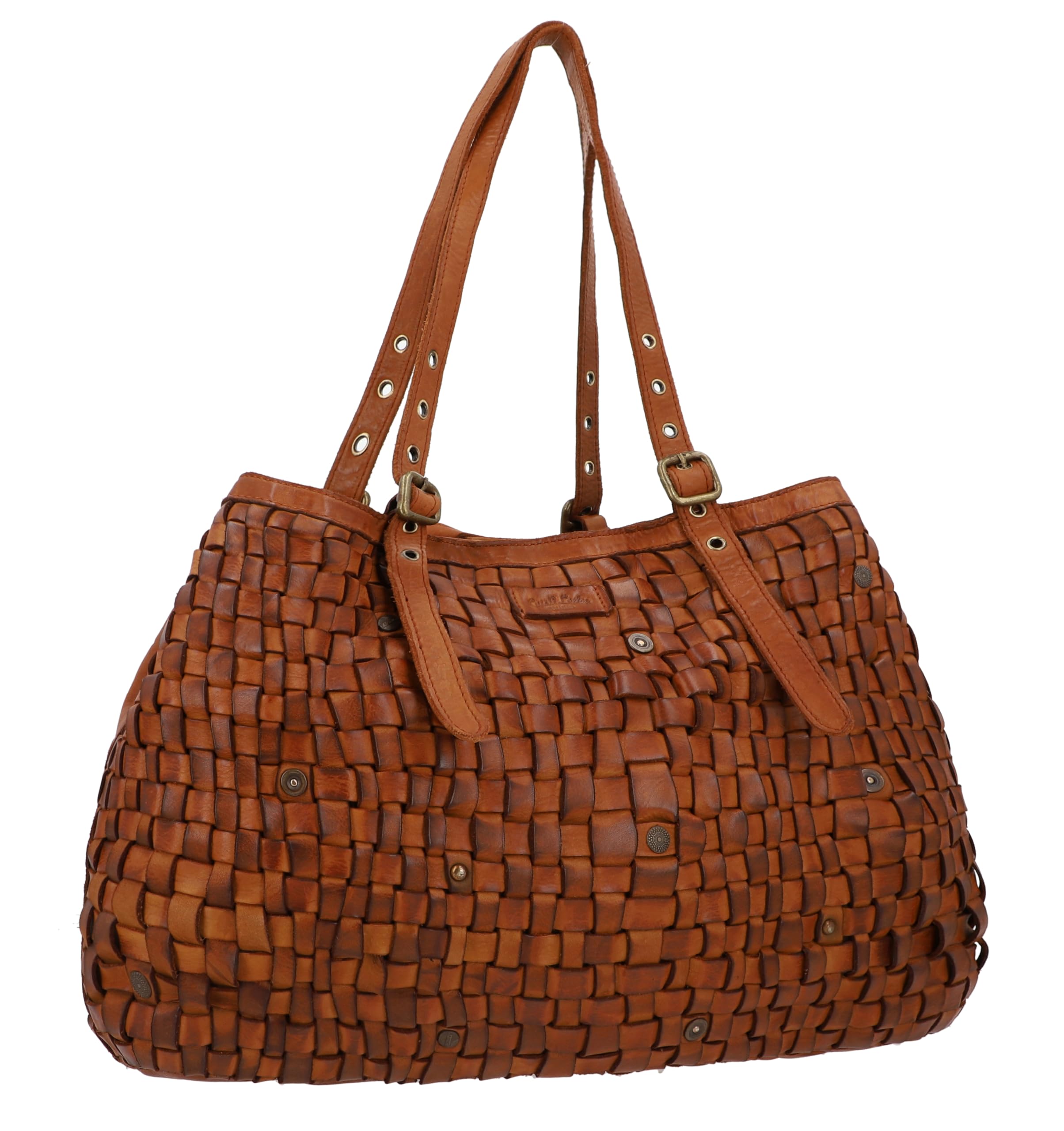 Gusti Umhängetasche Leder - Demery Handtasche Shopper Ledertasche Damen Vintage Braun Leder