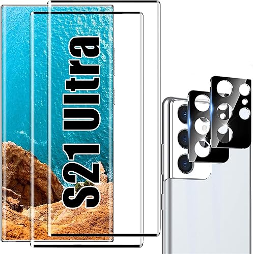 Paquete de 22 Protector de pantalla para Samsung Galaxy Note 20 UltraNote 20 Ultra 5G vidrio templado 9H compatible con huellas dactilares