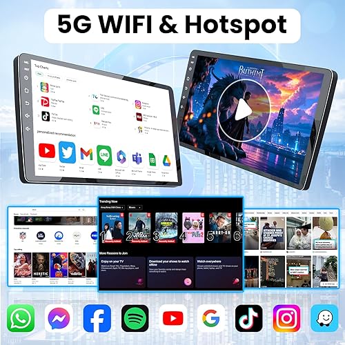 Miniatura 5 de Radio estéreo para coche Honda Civic 2006-2011, pantalla táctil HD de 10.1 pulgadas, Android 11, radio de coche con Carplay inalámbrico y Android