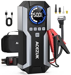 Jump Starter with Air Compressor 8000A 150PSI Car Jump Starter All Gas 12 0L Diesel 12V Battery Jump