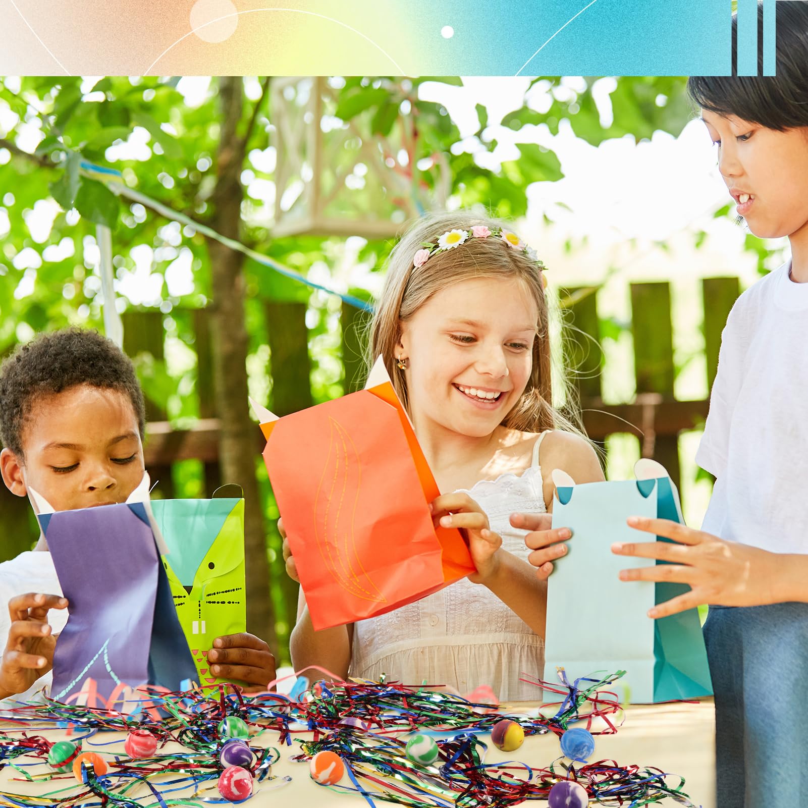 50 bolas de cometa, bolas inflables de colores surtidos con serpentinas coloridas, bolas de goma para recuerdos de fiesta de niños, premios, regalo de cumpleaños 7