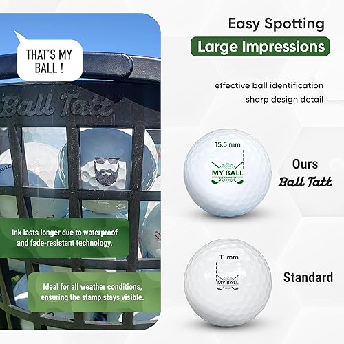 Miniatura 3 de Sello de pelota de golf - Marcador autoentintado - Herramienta de marcado permanente de secado rápido, sin fugas ni recargas, sello de golf