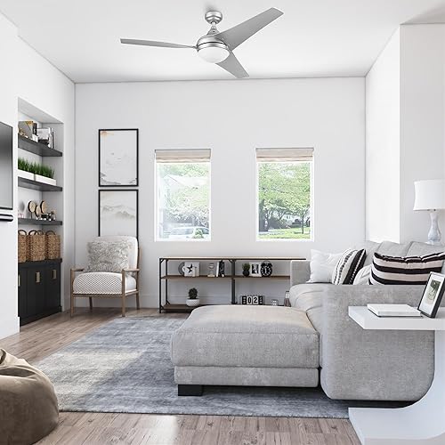 Miniatura 2 de Honeywell Ventiladores de techo Neyo, ventilador de techo LED contemporáneo de 52 pulgadas para interiores con luz, control remoto, aspas modernas