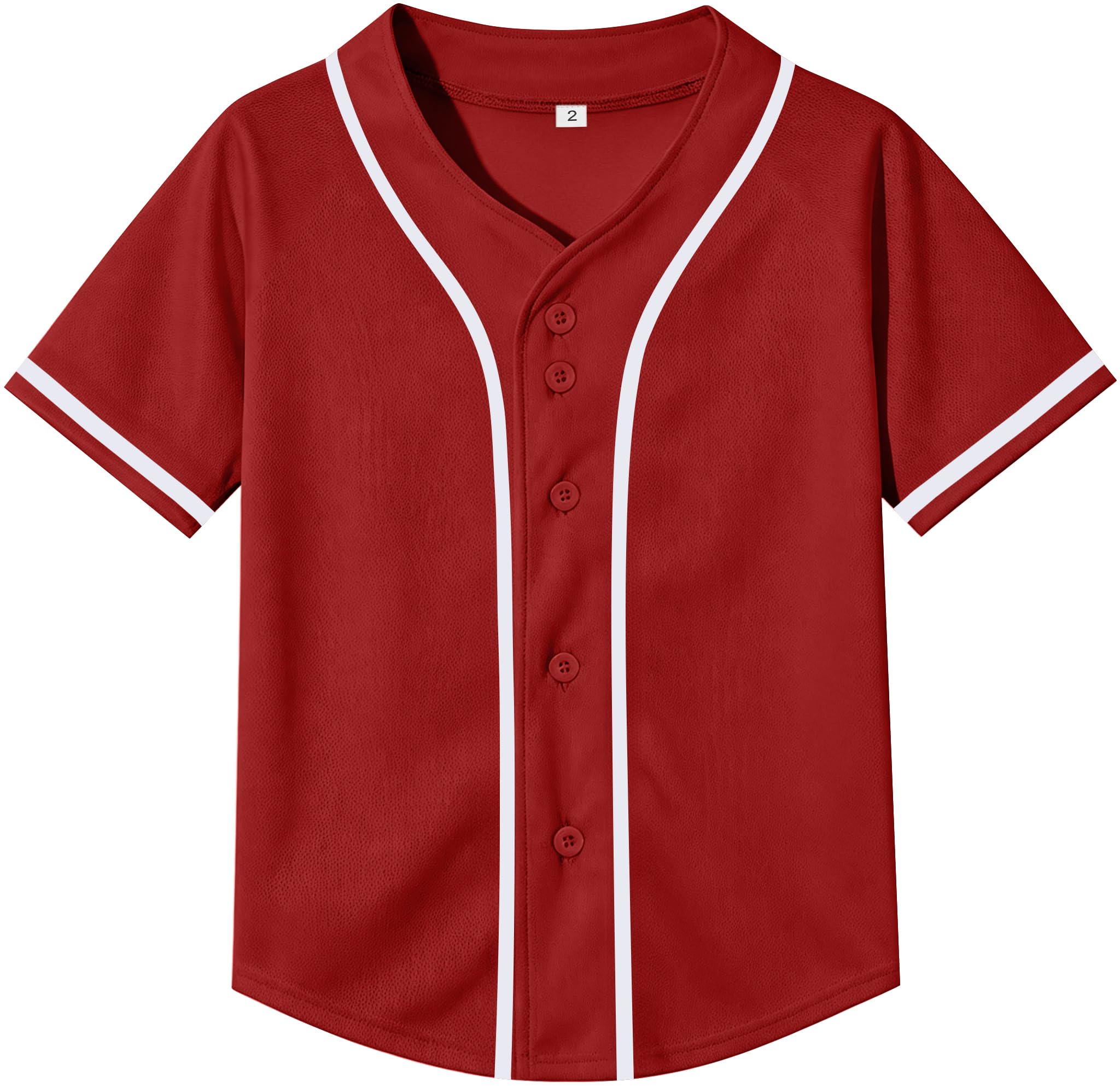 Yuji Itadori Kids Baseball Jersey Button Boys Short Sleeve T-Shirts Hip Hop Fashion Casual Sports Solid Color Shirt